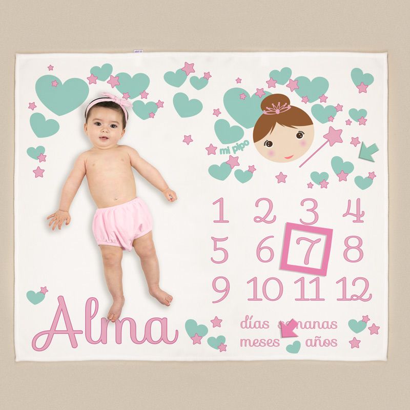 Manta cumplemeses personalizada Hada - Nanetes